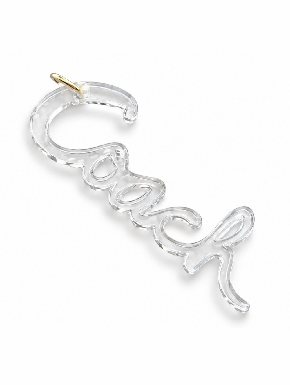 Coach Poppy Clear Script Hang Tag